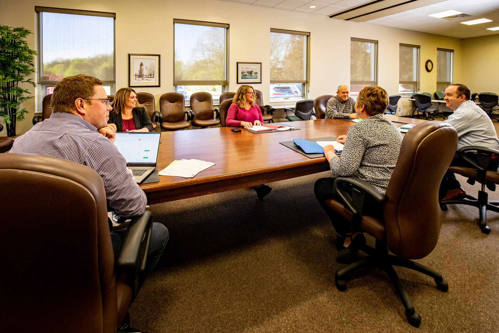 Meeting of Kent and Essex staff in board room