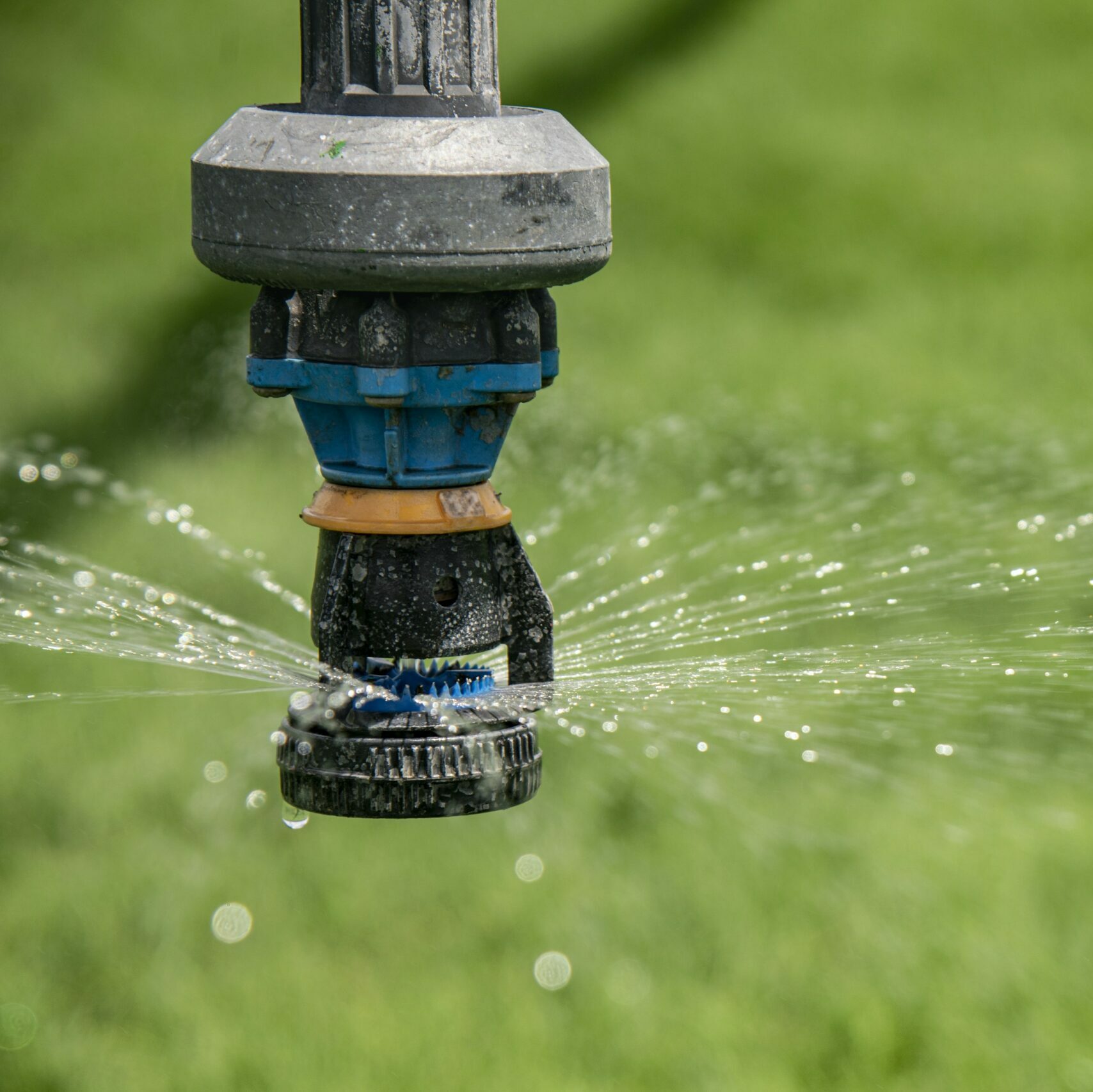 Close up of a water sprinkler